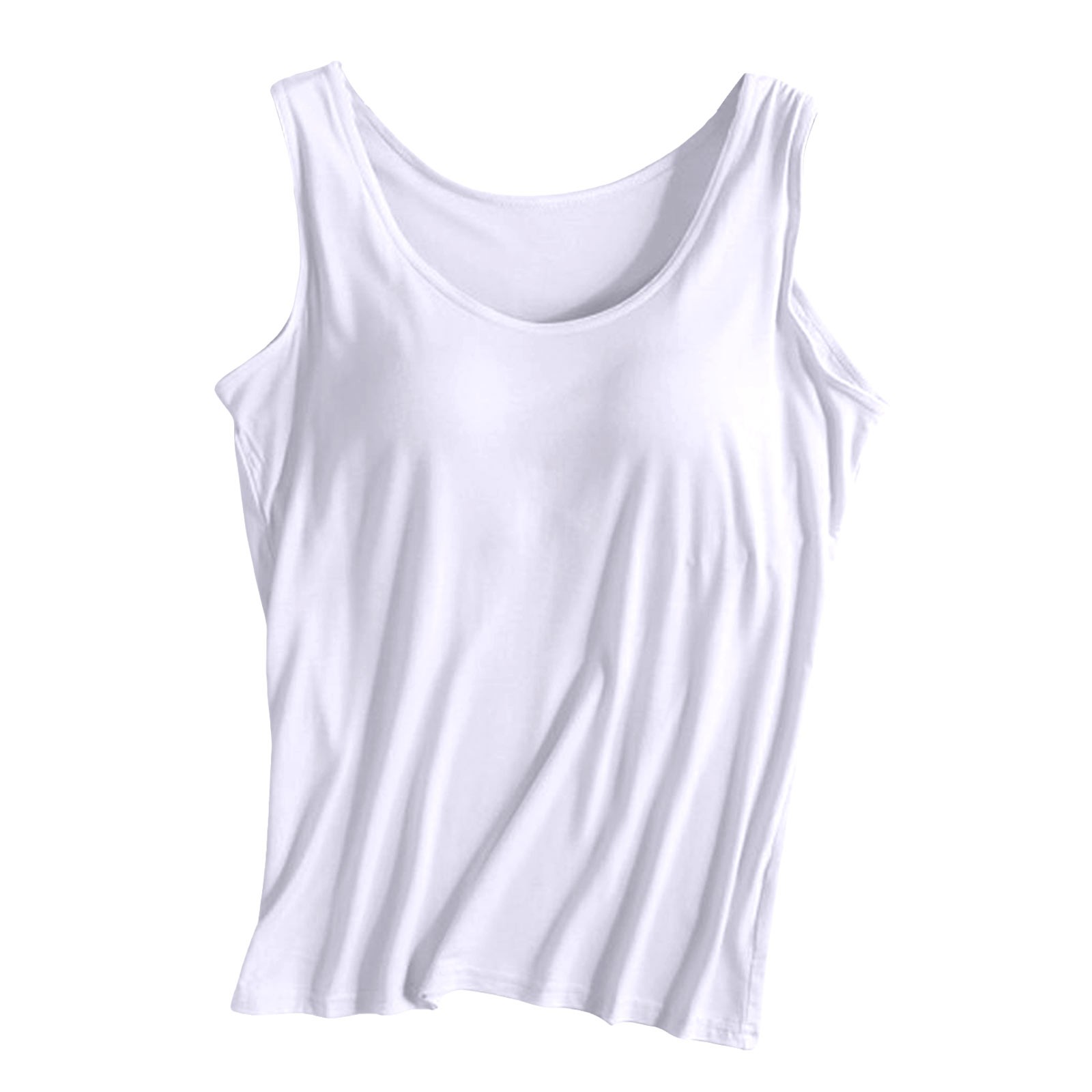 thumbnail image 4 of Camiseta sin mangas con tirantes y relleno en el pecho, sin aros, para yoga y deporte - Poliéster, diseño acanalado, adecuada para ocasiones deportivas informales., 4 of 4